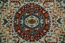 Tabriz Antique Hand Knotted Ivory, Charcoal and Rust Modern Traditional Multi Size Wool Rug