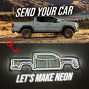 Your Personalized Metal Neon Car Wall Art - MTN0051 by Modello Turbo