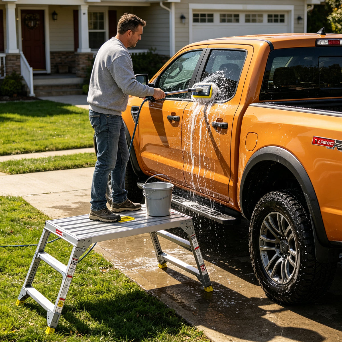 Aluminum Work Platform, 43 x 18 Inch, 300 LB Capacity, Adjustable Height, photo 3 of 10