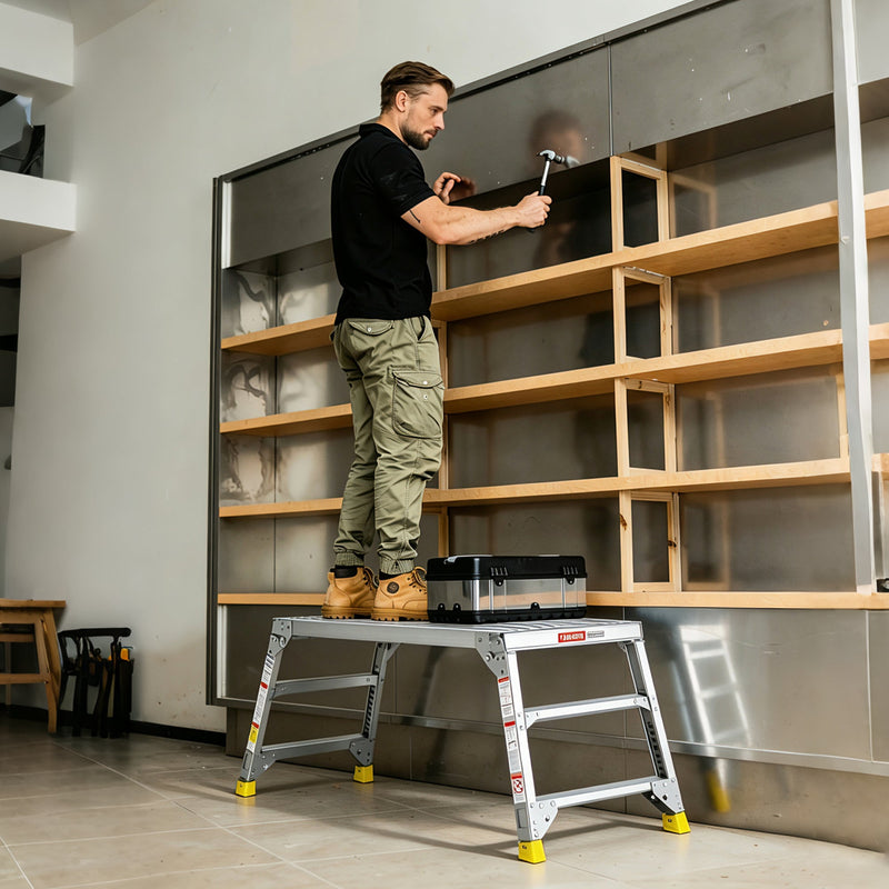 Aluminum Work Platform, 43 x 18 Inch, 300 LB Capacity, Adjustable Height, photo 8 of 10