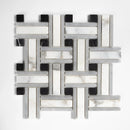 Tagled Calacatta Gold Honed Lattice Marble Mosaics 12x12