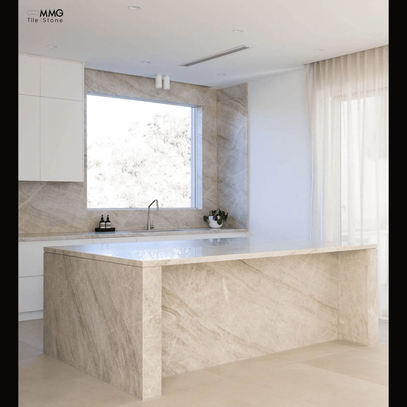 Taj Mahal Honed Raphael Quartz