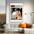 Takoyaki oni ramen orange octopus canvas wall art kitchen decor by Decorbites