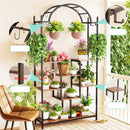 GobekUsa Tall 5-Tier Plant Stand with Hanging Hooks