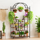 GobekUsa Tall 5-Tier Plant Stand with Hanging Hooks