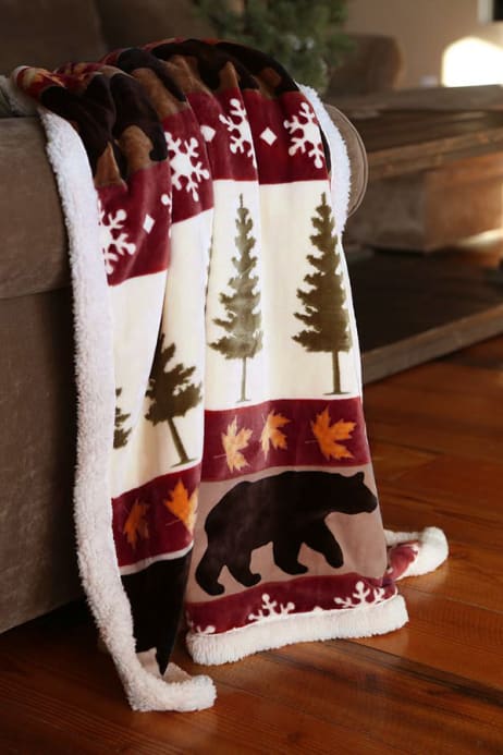 Tall Pine Plush Throw