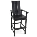 Tall Adirondack Chair Outdoor Bar Stool with Ergonomic Backrest for Backyard by LJGDeals