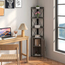 Tall Corner Storage Cabinet with 3-Tier Shelf and Enclosed Cabinet by LJGDeals