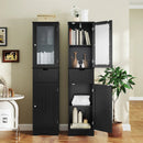Tall Floor Storage Cabinet with 2 Doors and 1 Drawer for Bathroom by LJGDeals