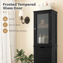 Tall Floor Storage Cabinet with 2 Doors and 1 Drawer for Bathroom by LJGDeals