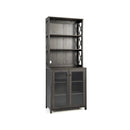 Tall Freestanding Bar Cabinet Buffet with Glass Holder and Adjustable Shelf-Gray by LJGDeals
