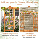 6.2 Feet Tall Patio Garden Arbor with Pergola and 2-Seat Bench for Garden Lawn Backyard Decoration-Yellow by LJGDeals