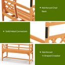 6.5 FT Tall Patio Garden Arbor with Pergola and 2-Seat Bench for Garden Backyard Decoration-Yellow by LJGDeals