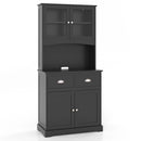 Tall Sideboard with 2 Drawers and Adjustable Shelves by LJGDeals