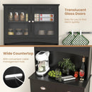 Tall Sideboard with 2 Drawers and Adjustable Shelves by LJGDeals