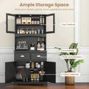 Tall Sideboard with 2 Drawers and Adjustable Shelves by LJGDeals