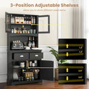 Tall Sideboard with 2 Drawers and Adjustable Shelves by LJGDeals