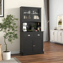Tall Sideboard with 2 Drawers and Adjustable Shelves by LJGDeals