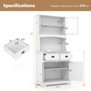 Tall Sideboard with 2 Drawers and Adjustable Shelves by LJGDeals