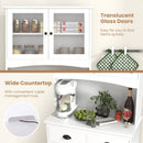 Tall Sideboard with 2 Drawers and Adjustable Shelves by LJGDeals