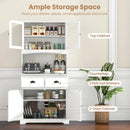 Tall Sideboard with 2 Drawers and Adjustable Shelves by LJGDeals
