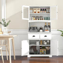Tall Sideboard with 2 Drawers and Adjustable Shelves by LJGDeals