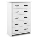 Tall Storage Dresser with 5 Pull-out Drawers for Bedroom Living Room by LJGDeals