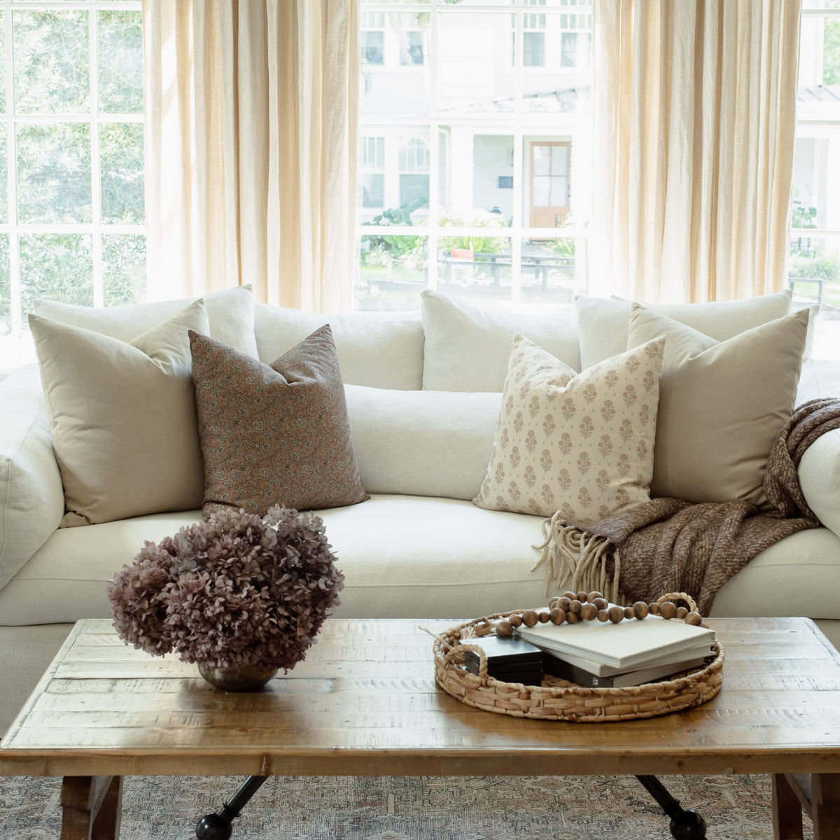 Odette Terracotta Botanical Pillow Cover, photo 4 of 6