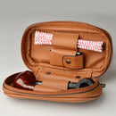GobekUsa Cowhide Leather Pipe Bag Holder for 3 Pipes