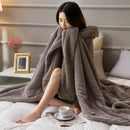 GobekUsa Cozy Lambswool Flannel Blanket for Sofa, Office, and Bed