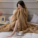 GobekUsa Cozy Lambswool Flannel Blanket for Sofa, Office, and Bed