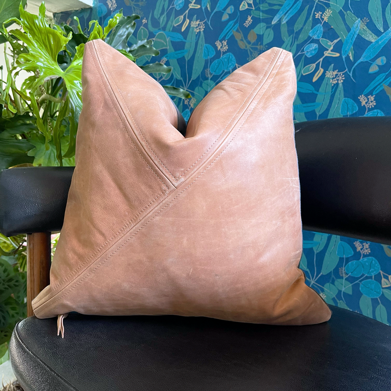 Classic Leather Throw Pillows