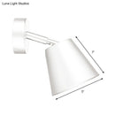 GobekUsa Tapered LED Bathroom Wall Sconce - Minimalist Metal Design - 1 Head - White/Chrome