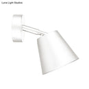 GobekUsa Tapered LED Bathroom Wall Sconce - Minimalist Metal Design - 1 Head - White/Chrome