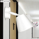 GobekUsa Tapered LED Bathroom Wall Sconce - Minimalist Metal Design - 1 Head - White/Chrome
