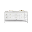 James Martin Breckenridge 72" Double Bathroom Vanity, Bright White