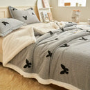 GobekUsa Butterfly Jacquard Double-Layer Wool Blanket: Soft & Warm for Autumn/Winter