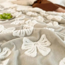 GobekUsa Butterfly Jacquard Double-Layer Wool Blanket: Soft & Warm for Autumn/Winter