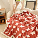 GobekUsa Butterfly Jacquard Double-Layer Wool Blanket: Soft & Warm for Autumn/Winter