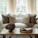 Leme Taupe Cotton Pillow Cover
