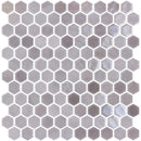 Taupe Polished Hexagon Glass Mosaics 11 3/4x11 1/2