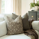 Clara Taupe Floral Pillow Cover