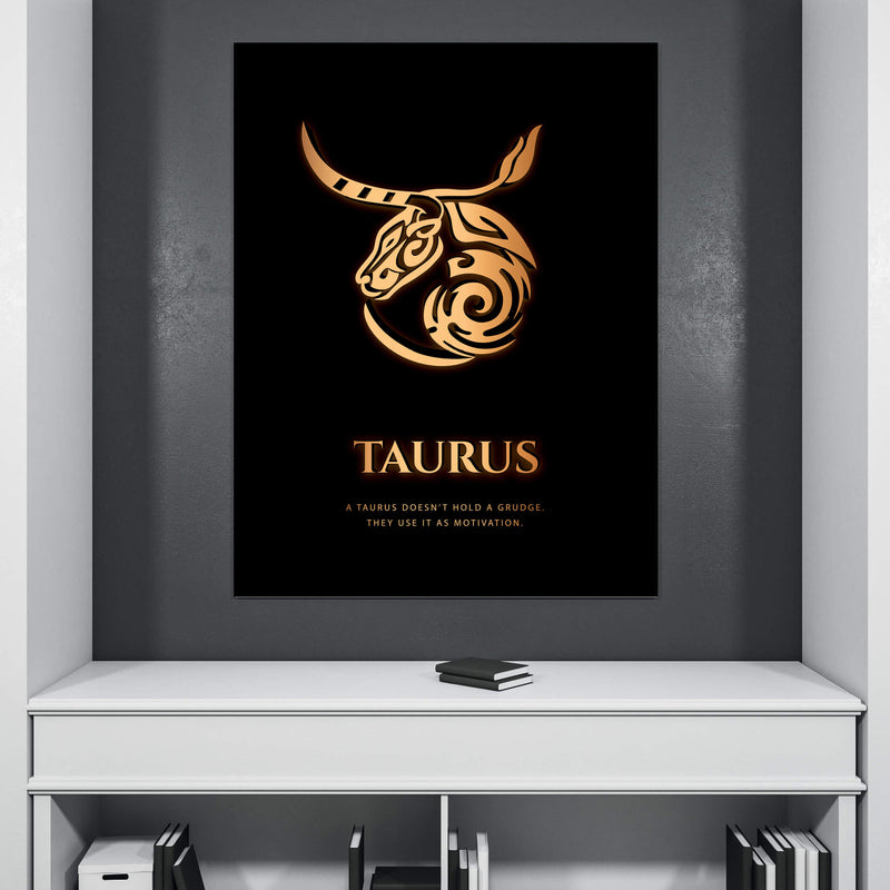 Taurus - Gold Canvas