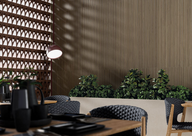 MSI URBANSLAT TAWNY WALL TILE, installed in a room