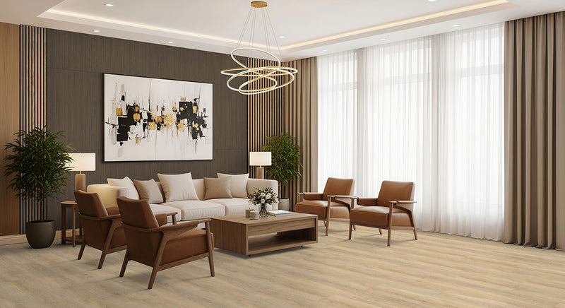 MSI URBANSLAT TAWNY WALL TILE, installed in a room