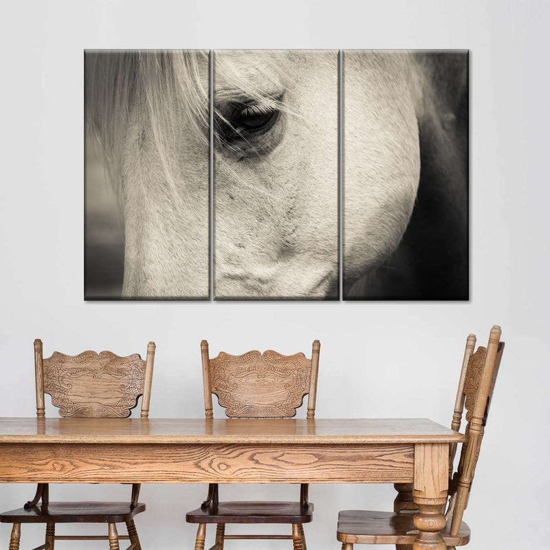 White Horse Eye Wall Art