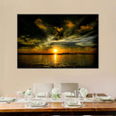 Glowing Beach Sunset Wall Art
