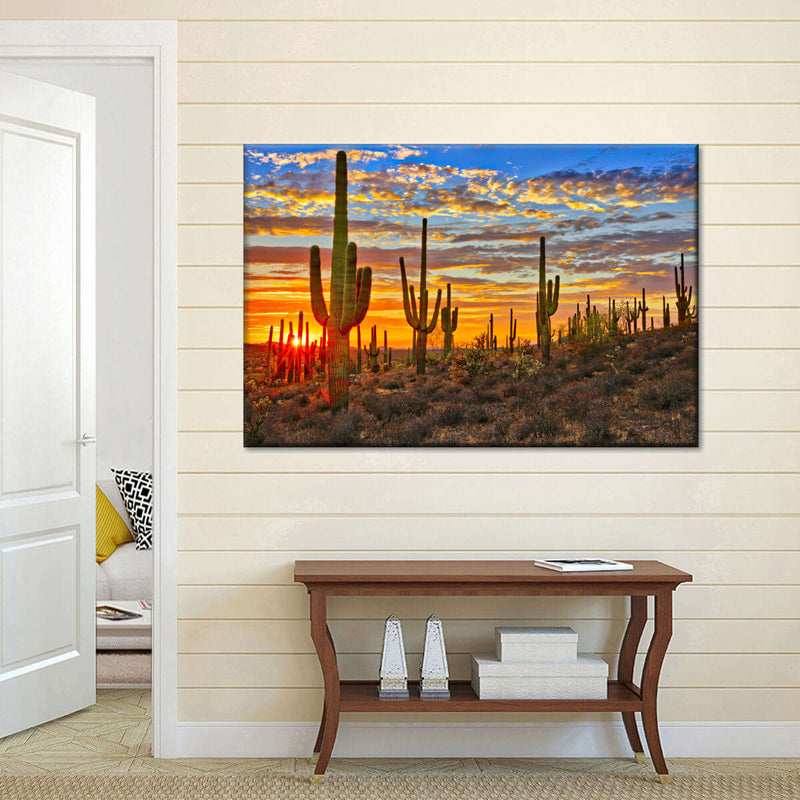 Sunset Cactus Wall Art