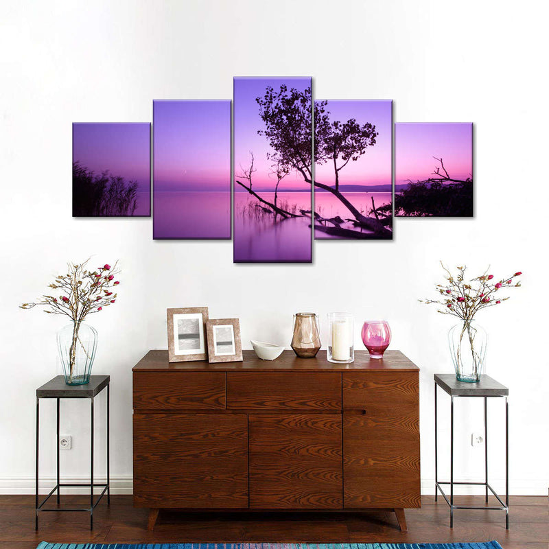 Violet Toned Lake Wall Art