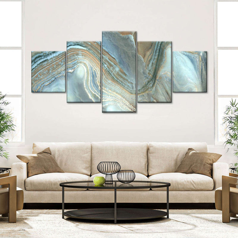 Abstract Pearlescent Layers Wall Art